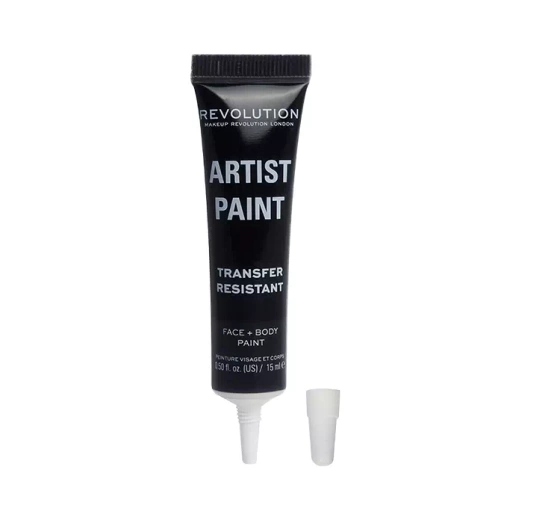 Makeup Revolution Artist płynna farbka do twarzy i ciała Black 15ml