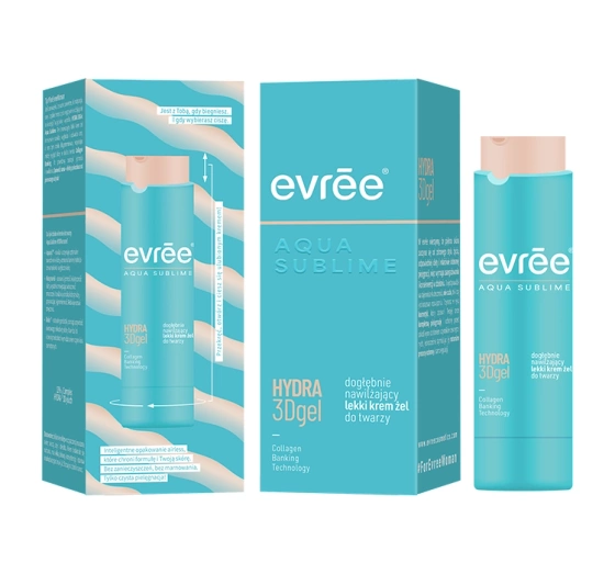 Evree Aqua Sublime Hydra 3D Gel dogłębnie nawilżający lekki krem-żel do twarzy 45 ml