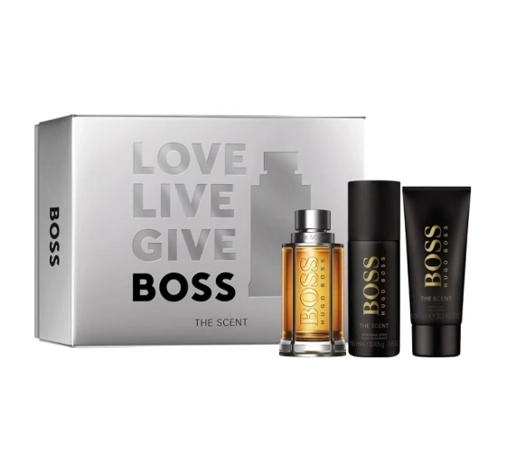 Hugo Boss Boss The Scent for Him woda toaletowa spray 100 ml dezodorant spray 150 ml żel pod prysznic 100 ml