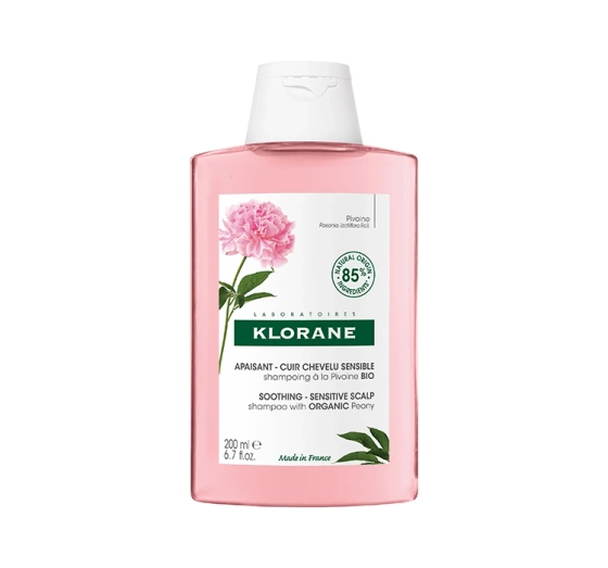 Klorane Organiczna Piwonia szampon do włosów i wrażliwej skóry głowy 200 ml