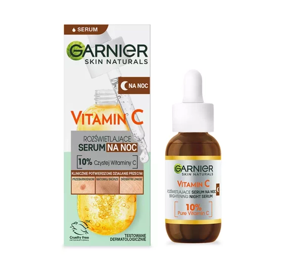 Garnier Vitamin C rozświetlające serum na noc 10% czystej witaminy C 30 ml