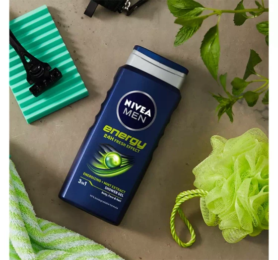 NIVEA MEN Energy energetyzujący żel pod prysznic 3w1 dla mężczyzn 500 ml