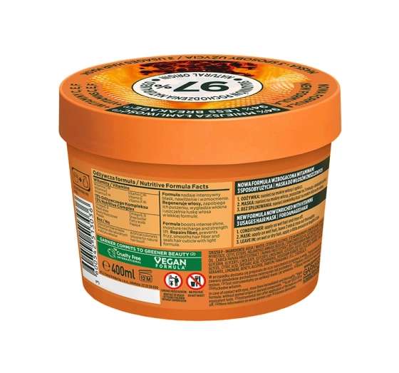 Garnier Fructis Hair Food Papaya regenerująca maska do włosów zniszczonych 400 ml