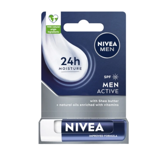 NIVEA MEN pielęgnująca pomadka do ust SPF15 Active 4,8 ml