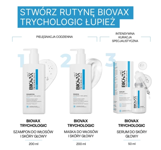 Biovax Trychologic Łupież serum do skóry głowy 50 ml