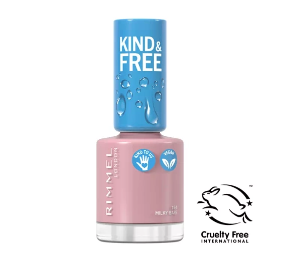 RIMMEL KIND & FREE WEGAŃSKI LAKIER DO PAZNOKCI 154 MILKY BARE 8ML