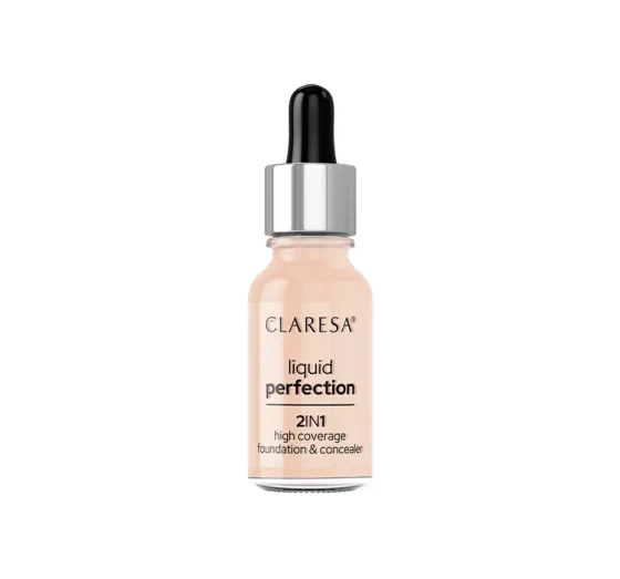 Claresa Liquid Perfection podkład do twarzy 2w1 102 Warm Medium 18 g