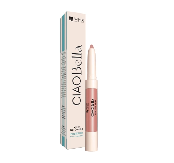 AA Wings of Color CIAO Bella Vinyl Lip Combo konturówka i błyszczyk do ust 2w1 01 Almond Pink Mix 0,85 g 4 g