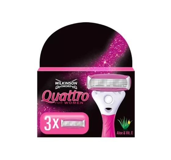 Wilkinson Sword Quattro wkłady do maszynki do golenia dla kobiet 3 sztuki