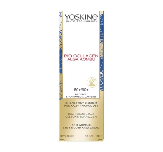 YOSKINE BIO COLLAGEN ALGA KOMBU INTENSYWNY BIOKREM POD OCZY I WOKÓŁ UST 50 / 60 15ML