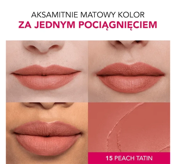 Bourjois Rouge Velvet Lipstick matowa pomadka do ust 15 Peach Tatin 2,4 g