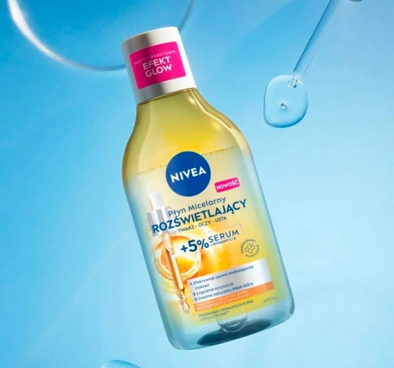 NIVEA dwufazowy rozświetlający płyn micelarny do twarzy z 5% serum 400 ml