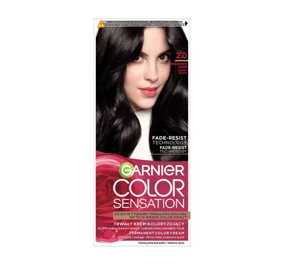 Garnier Color Sensation trwała farba do włosów 2.0 Hebanowa Czerń