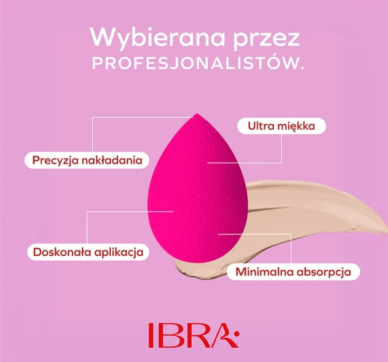Ibra Makeup Blender Sponge gąbka różowa