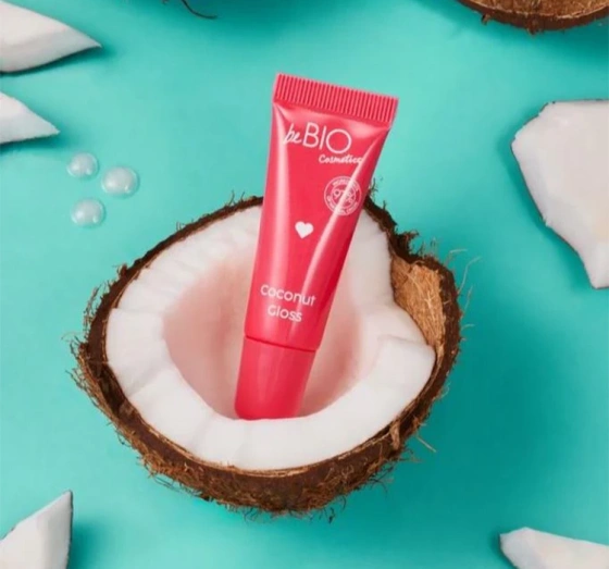 Bebio Glazed Lips Shine&Protect naturalny żelowy olejek do ust Coconut Gloss 10 ml