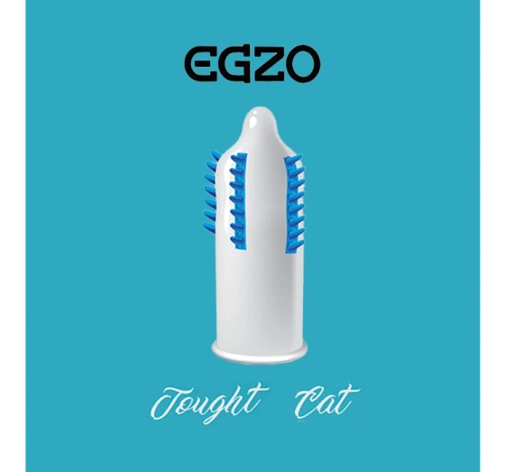 Egzo stymulująca prezerwatywa z wypustkami Tough Cat Medium 1 sztuka