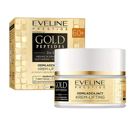 Eveline Cosmetics Gold Peptides 60 odmładzający krem liftingujący do twarzy 3w1 50 ml