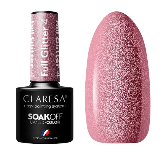 Claresa hybrydowy lakier do paznokci Full Glitter 4 5 g