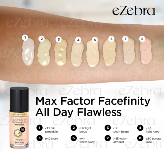 Max Factor Facefinity All Day Flawless 3 in1 wegański podkład C40 Light Ivory 30 ml