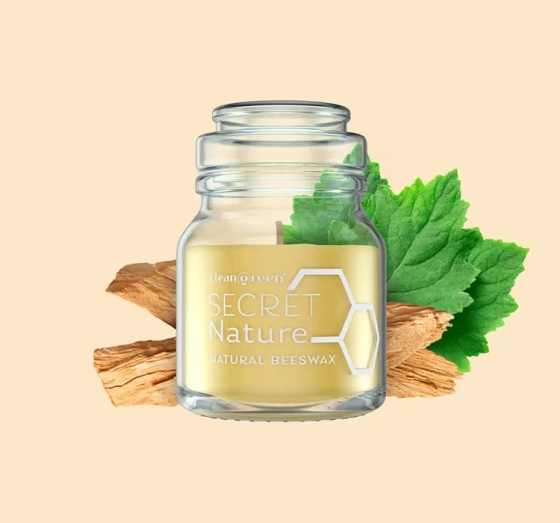 Cleangang świeca zapachowa z woskiem pszczelim Secret Nature 130 g