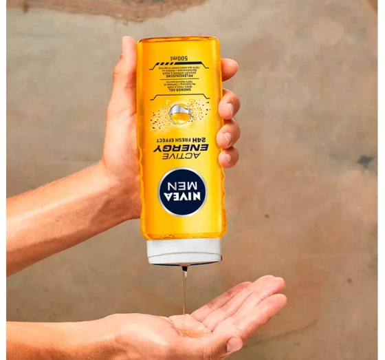 NIVEA MEN Active Energy energetyzujący żel pod prysznic 3w1 dla mężczyzn 500 ml