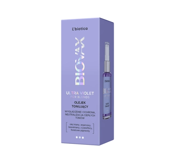 Biovax Ultra Violet For Blonds olejek tonujący do włosów blond, siwych i rozjaśnianych 50 ml