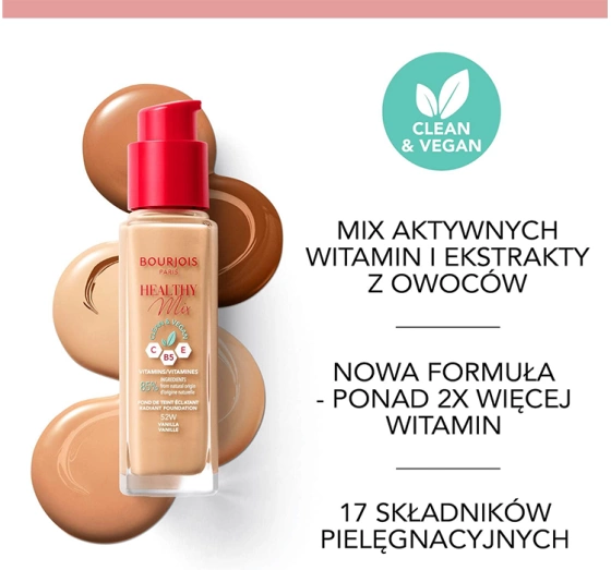 Bourjois Healthy Mix Clean podkład do twarzy 50.5 N Light Ivory 30 ml