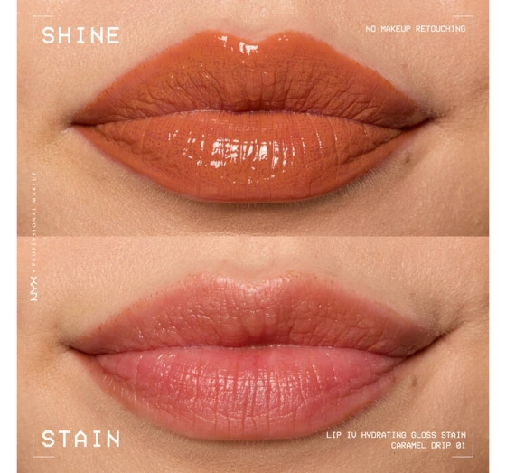 NYX Professional Makeup Lip IV Hydrating Gloss Serum błyszczyk do ust 01 Carmel Drip 5 ml