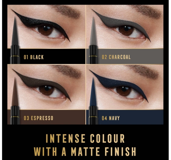 Max Factor Masterpiece wodoodporny eyeliner w płynie 01 Black 1,7 ml