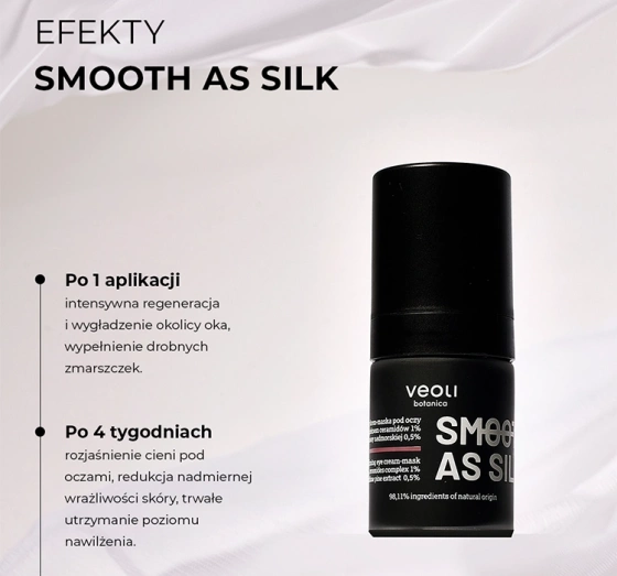 Veoli Botanica Smooth As Silk naprawczo-ujędrniający krem-maska pod oczy 15 ml