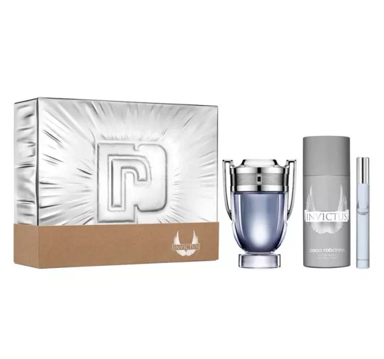 Rabanne Invictus woda toaletowa spray 100 ml 10 ml dezodorant spray 150 ml