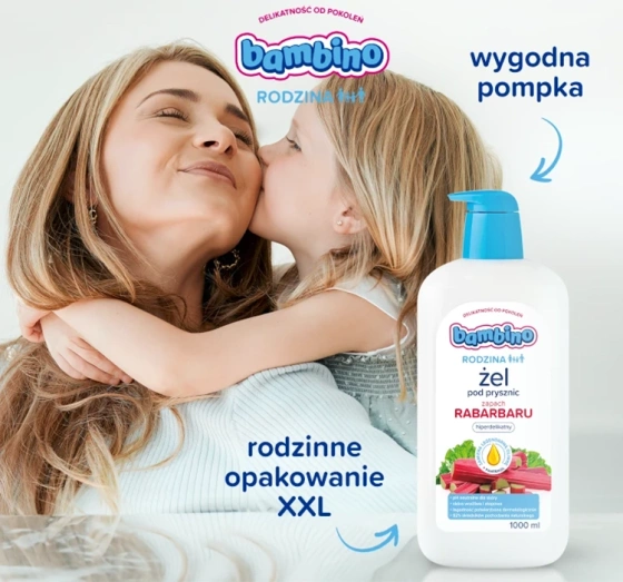 Bambino Rodzina żel pod prysznic hiperdelikatny Rabarbar 1000 ml
