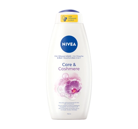 NIVEA Care&Cashmere kremowy żel pod prysznic i do kąpieli 2w1 750 ml