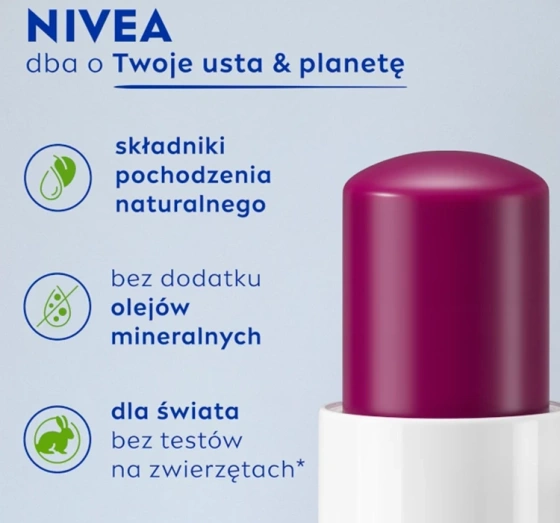NIVEA pielęgnująca pomadka do ust Blackberry Shine 4,8 g