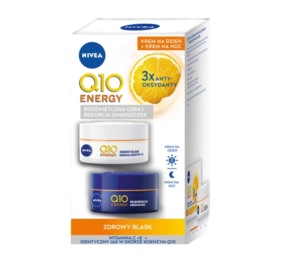 NIVEA Q10 Energy zestaw krem na dzień SPF15 50 ml krem na noc 50 ml