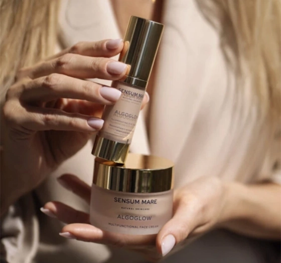 Sensum Mare Algogift zestaw kosmetyków do pielęgnacji krem do twarzy Algoglow 50 ml krem pod oczy Algoglow 15 ml