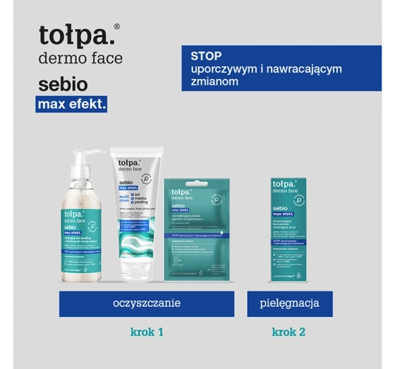 Tołpa Dermo Face Sebio Max Efekt normalizująca maska głęboko oczyszczająca 2x6ml