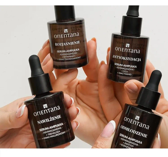 Orientana ampułka serum odmładzające Ashwagandha Peptydy Koenzym Q10 30ml