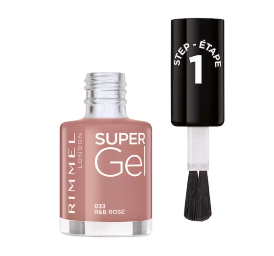 RIMMEL SUPER GEL LAKIER ŻELOWY DO PAZNOKCI 033 R&B ROSE 12ML