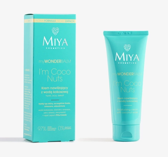 MIYA COSMETICS MYWONDERBALM I’M COCO NUTS KREM NAWILŻAJĄCY Z WODĄ KOKOSOWĄ 75ML