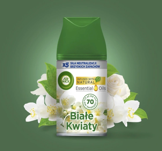 Air Wick Freshmatic automatyczny odświeżacz powietrza wkład Białe Kwiaty 250 ml