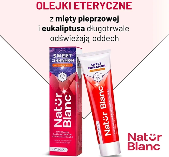 Sylveco Natur Blanc remineralizująca pasta do zębów Sweet Cinnamon 100ml