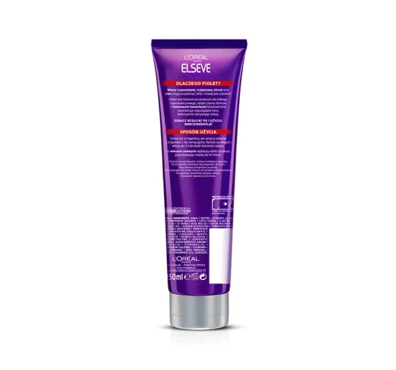 L'Oréal Paris Elseve Color Vive maska do włosów przeciw żółtym i miedzianym odcieniom 150 ml