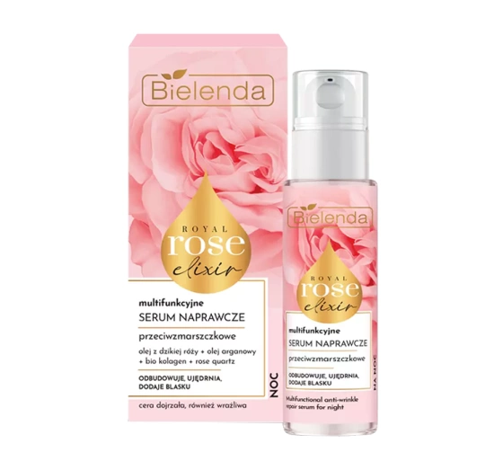 Bielenda Royal Rose Elixir multifunkcyjne serum naprawcze na noc 30 ml