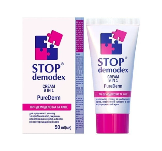 GoldenPharm Stop Demodex PureDerm krem do twarzy 9w1 50ml