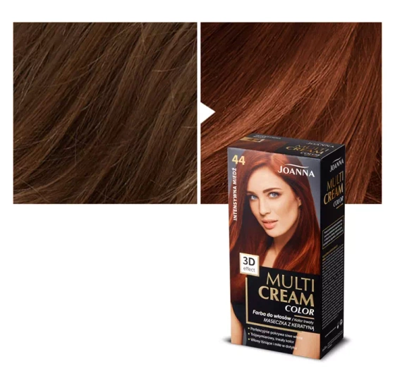 Joanna Multi Cream Color farba do włosów 44 Intensywna Miedź