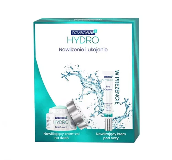 Novaclear Hydro nawilżenie i ukojenie zestaw krem na dzień 50 ml krem pod oczy 15 ml