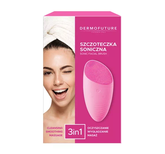 Dermofuture mała soniczna szczoteczka do oczyszczania twarzy różowa