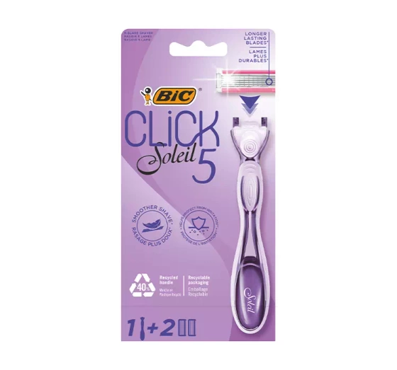 BIC Click Soleil 5 maszynka do golenia dla kobiet rączka 2 wkłady