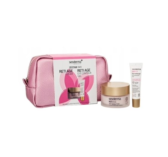 Sesderma Reti Age zestaw prezentowy w kosmetyczce krem pod oczy 15 ml krem do twarzy 50 ml